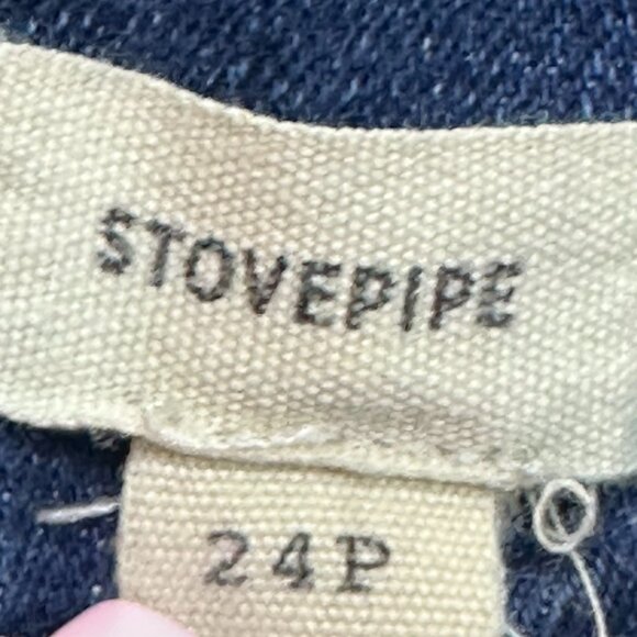 Madewell Stovepipe Denim Jeans Size 24P Raw Hem High‎ Waisted Medium Wash - Picture 8 of 10